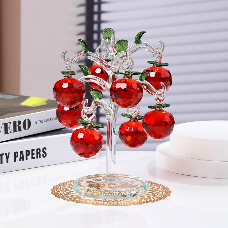 Bang Kuiju кристално ябълково дърво бонсай орнамент, пасторален стил