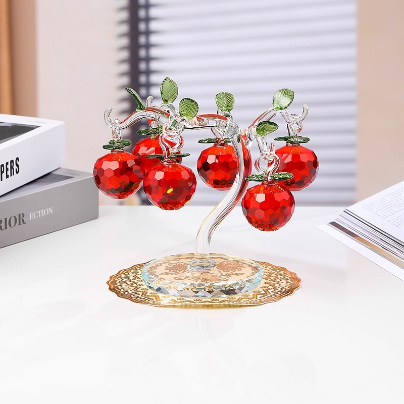 Bang Kuiju кристално ябълково дърво бонсай орнамент, пасторален стил