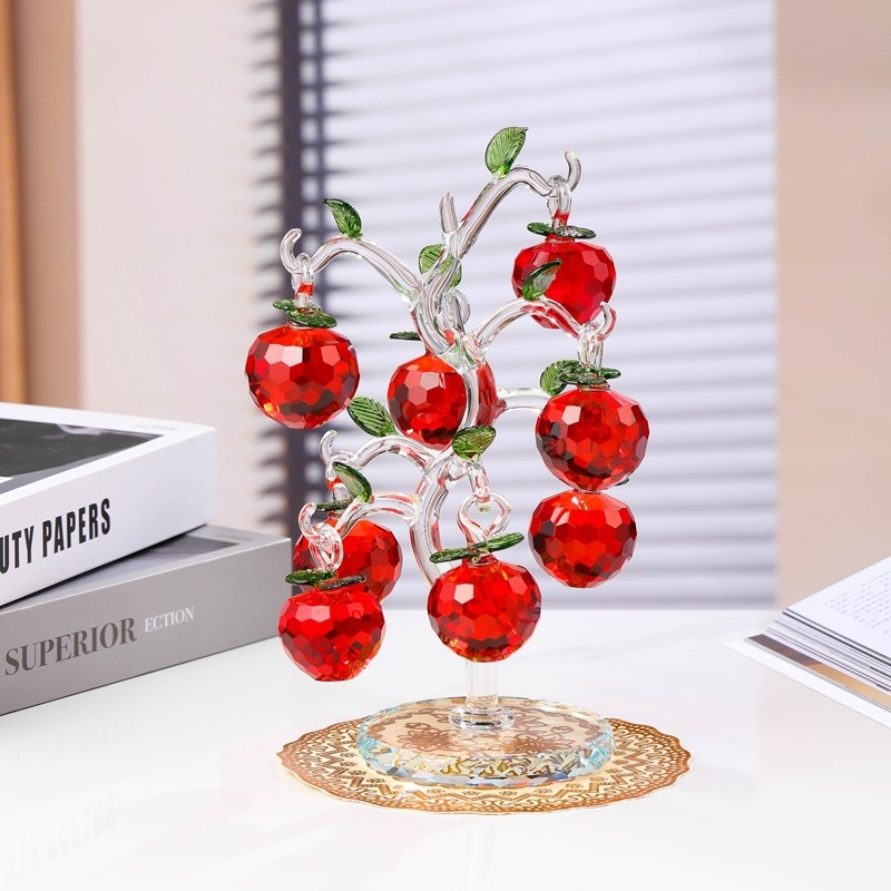 Bang Kuiju кристално ябълково дърво бонсай орнамент, пасторален стил