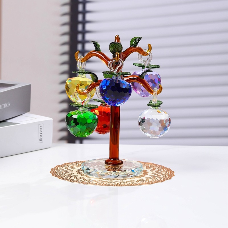 Bang Kuiju кристално ябълково дърво бонсай орнамент, пасторален стил