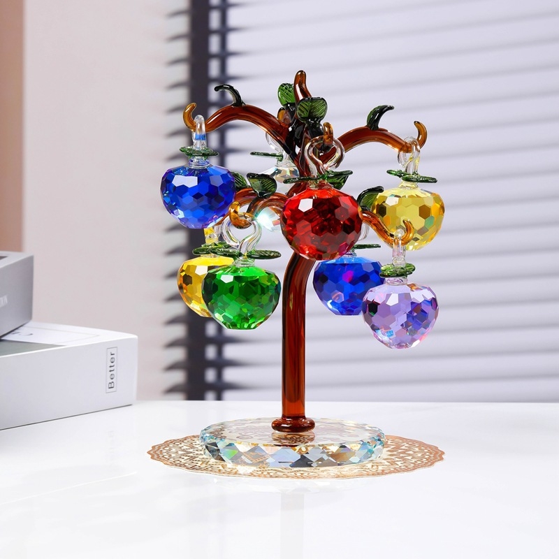 Bang Kuiju кристално ябълково дърво бонсай орнамент, пасторален стил