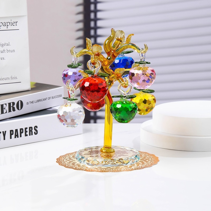 Bang Kuiju кристално ябълково дърво бонсай орнамент, пасторален стил