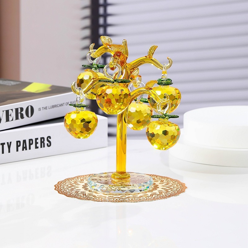 Bang Kuiju кристално ябълково дърво бонсай орнамент, пасторален стил