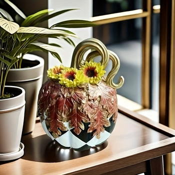 Хелоуин ръчно рисувана тиквена украса от смола | пасторален стил | Марка Pleyihe | Код на продукта: 0362 | смолни изделия