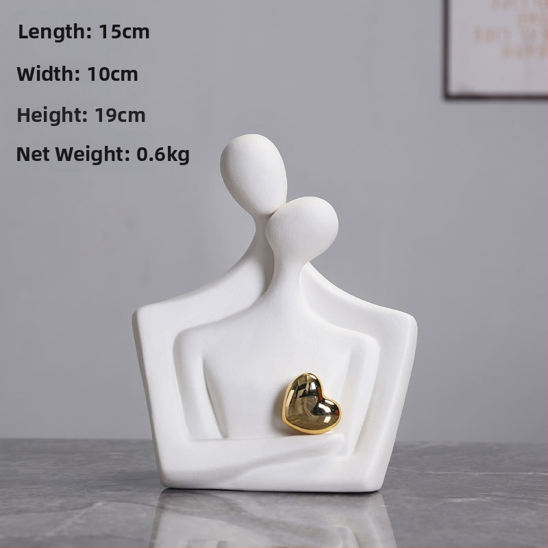 Κεραμικό Αφηρημένο Ζευγάρι Φιγούρα – Πορσελάνη, Yue He, Κατηγορία: Φιγούρα