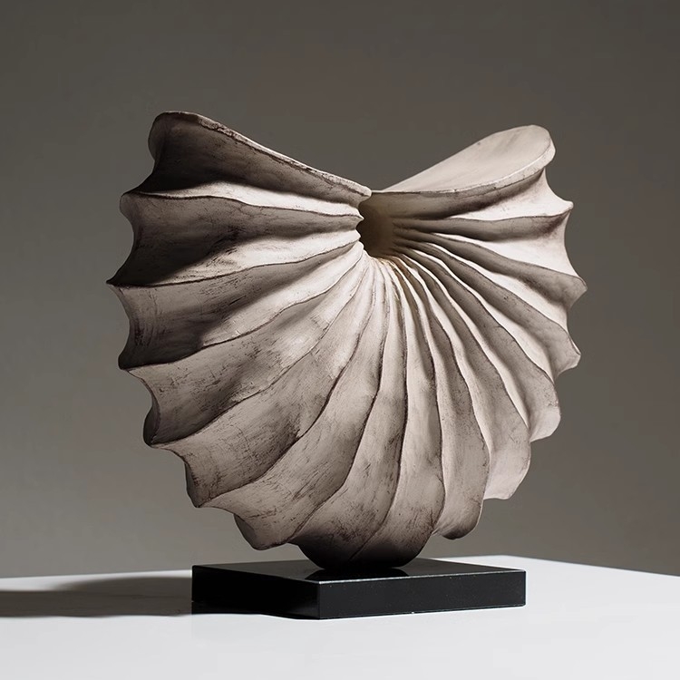 Декоративна фигура от смола под формата на конхова раковина, ръчна изработка, Нов китайски стил, декоративна скулптура за хол