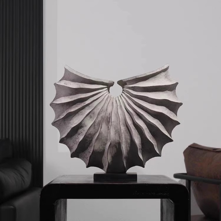 Διακοσμητικό από ρητίνη σε σχήμα κοχ, χειροποίητο, Νέο Κινέζικο Στυλ, διακοσμητική γλυπτική για το σαλόνι