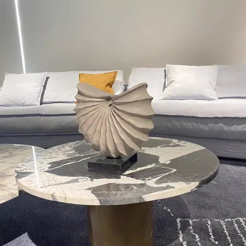 Διακοσμητικό από ρητίνη σε σχήμα κοχ, χειροποίητο, Νέο Κινέζικο Στυλ, διακοσμητική γλυπτική για το σαλόνι