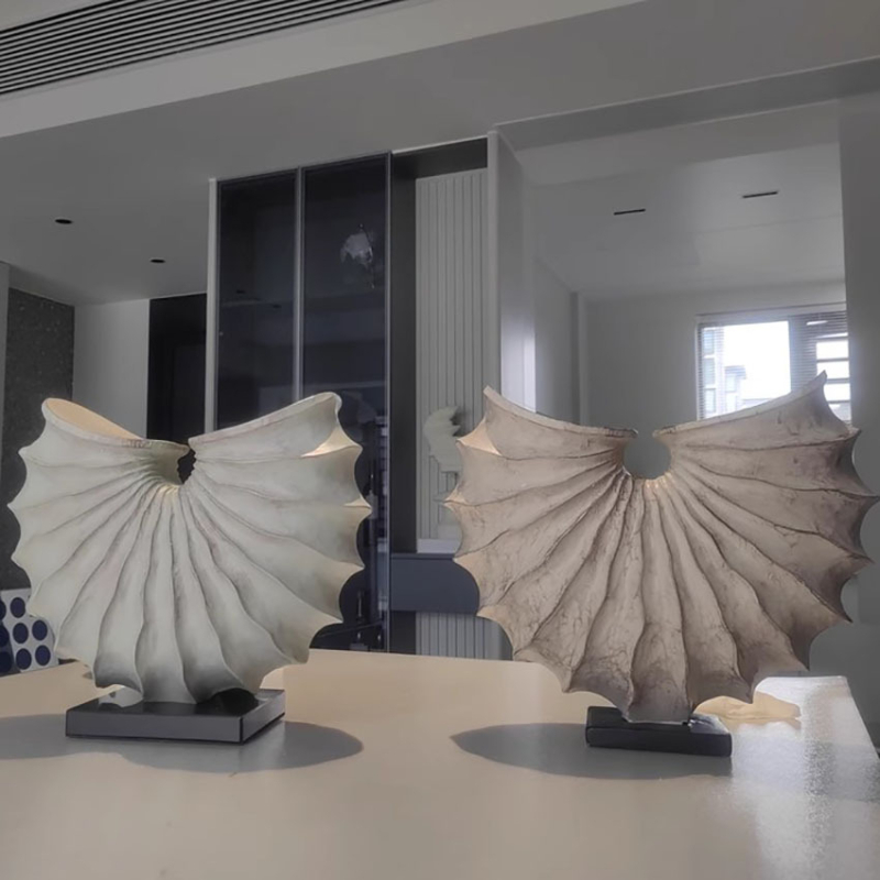 Διακοσμητικό από ρητίνη σε σχήμα κοχ, χειροποίητο, Νέο Κινέζικο Στυλ, διακοσμητική γλυπτική για το σαλόνι