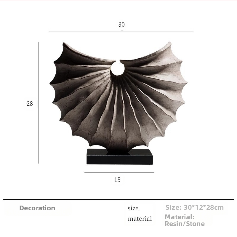 Διακοσμητικό από ρητίνη σε σχήμα κοχ, χειροποίητο, Νέο Κινέζικο Στυλ, διακοσμητική γλυπτική για το σαλόνι