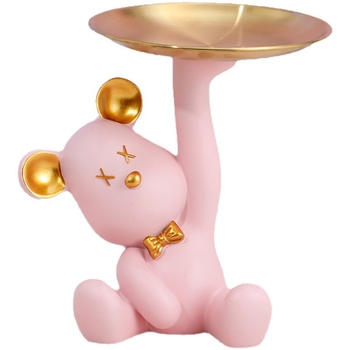 Десктоп поднос-орнамент с мотив мечка, от смола, за дневна стая и съхранение