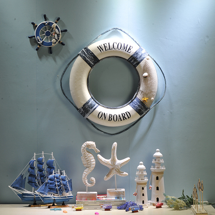 Paulownia drvene ukrasne figure u mediteranskom stilu, ručno izrezbarene: morski konj, školjka, morska zvijezda