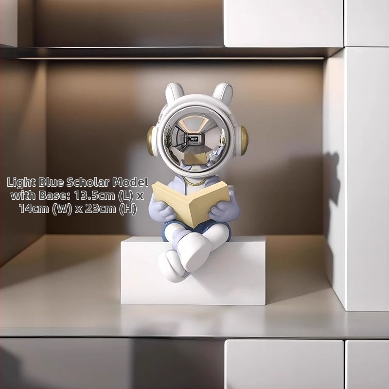 Αστροναύτης διακοσμητικό ρολόι με ψηφιακό ρολόι και θερμόμετρο — ρητίνη, απλός μοντέρνος στυλ, συναγερμός, μάρκα Donglei