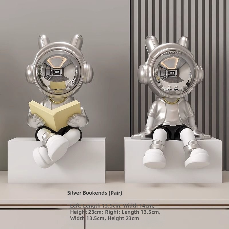 Αστροναύτης διακοσμητικό ρολόι με ψηφιακό ρολόι και θερμόμετρο — ρητίνη, απλός μοντέρνος στυλ, συναγερμός, μάρκα Donglei