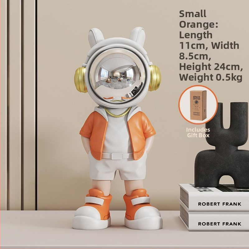 Αστροναύτης διακοσμητικό ρολόι με ψηφιακό ρολόι και θερμόμετρο — ρητίνη, απλός μοντέρνος στυλ, συναγερμός, μάρκα Donglei