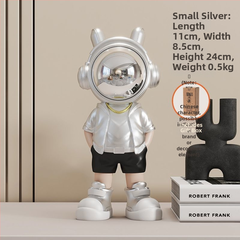 Αστροναύτης διακοσμητικό ρολόι με ψηφιακό ρολόι και θερμόμετρο — ρητίνη, απλός μοντέρνος στυλ, συναγερμός, μάρκα Donglei