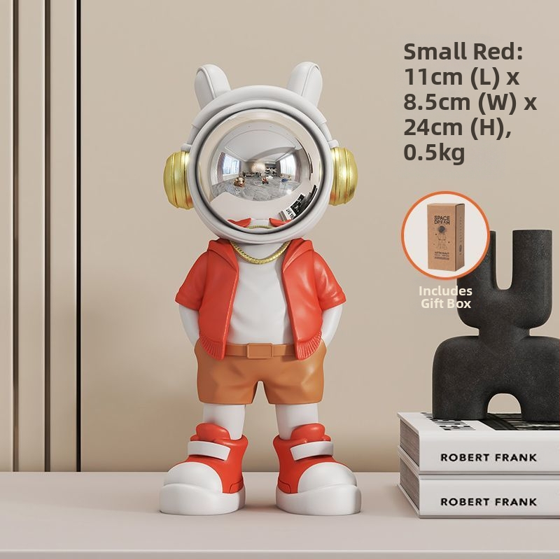 Αστροναύτης διακοσμητικό ρολόι με ψηφιακό ρολόι και θερμόμετρο — ρητίνη, απλός μοντέρνος στυλ, συναγερμός, μάρκα Donglei