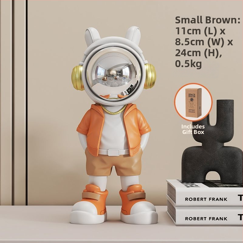 Αστροναύτης διακοσμητικό ρολόι με ψηφιακό ρολόι και θερμόμετρο — ρητίνη, απλός μοντέρνος στυλ, συναγερμός, μάρκα Donglei