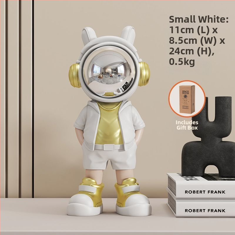 Αστροναύτης διακοσμητικό ρολόι με ψηφιακό ρολόι και θερμόμετρο — ρητίνη, απλός μοντέρνος στυλ, συναγερμός, μάρκα Donglei