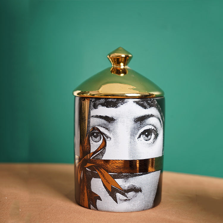 Ευρωπαϊκού στυλ πορσελάνινο βάζο αποθήκευσης για μπατονέτες, διακοσμητικό για το σπίτι, συσκευασία από χαρτόνι, χωρίς άδεια IP