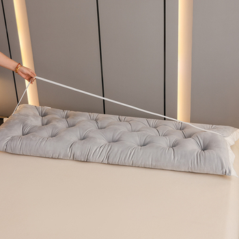 Правоъгълна странична възглавница с облегалка, полиестерен калъф, PP памук вътрешност, лента за фиксация