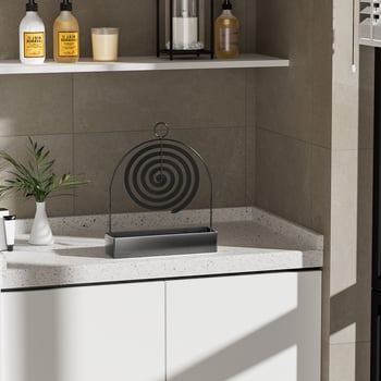 Anglies plieno uodų spiralių laikiklis su klipu — daugkartinio naudojimo, namų naudojimui, palaiko pelenų indą