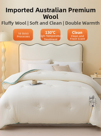 Yalu vilnainė antklodė su vilnos įdaru, poliesterio twill audinys, tinka pavasariui ir rudeniui, svoris iki 0,5 kg