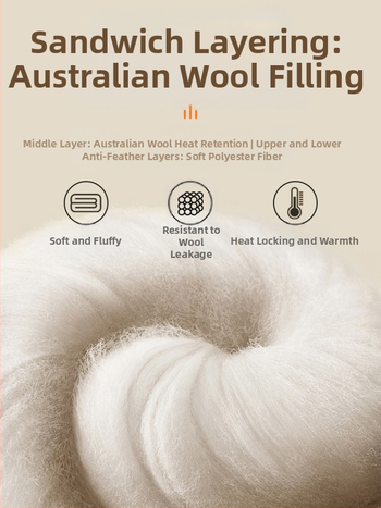 Yalu vilnainė antklodė su vilnos įdaru, poliesterio twill audinys, tinka pavasariui ir rudeniui, svoris iki 0,5 kg