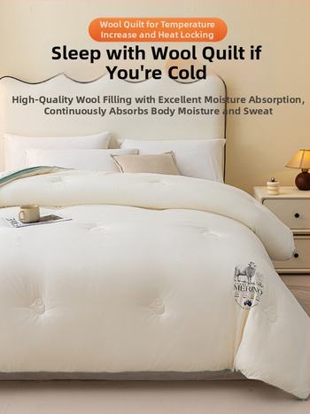 Yalu vilnainė antklodė su vilnos įdaru, poliesterio twill audinys, tinka pavasariui ir rudeniui, svoris iki 0,5 kg