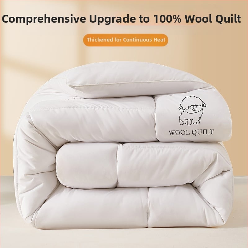 Yalu vilnainė antklodė su vilnos įdaru, poliesterio twill audinys, tinka pavasariui ir rudeniui, svoris iki 0,5 kg