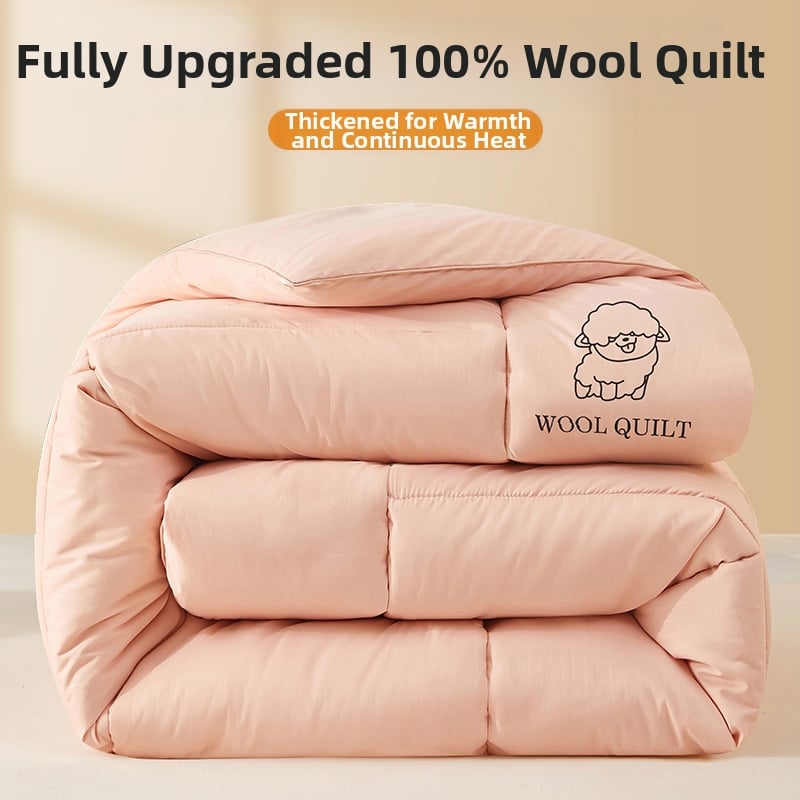 Yalu vilnainė antklodė su vilnos įdaru, poliesterio twill audinys, tinka pavasariui ir rudeniui, svoris iki 0,5 kg