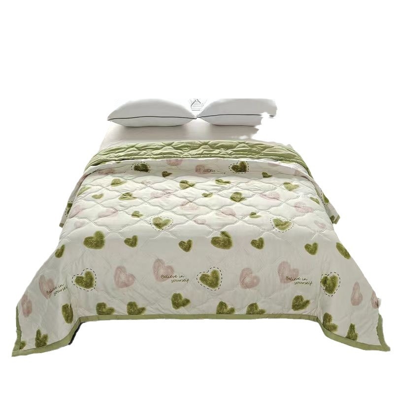 Καλοκαιρινό ανάλαφρο παπλώμα με εκτύπωση; αντιδραστική εκτύπωση και βαφή; ύφασμα: χημική ίνα; γέμισμα: πολυεστερικό; ύφανση: εκτύπωση και λείανση; στυλ: μοντέρνο μινιμαλιστικό