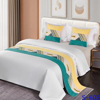 Dekoratyvinė lovos pledas su geometriniu abstrakčiu raštu, poliesteris, viešbučio stilius, premium gaminys