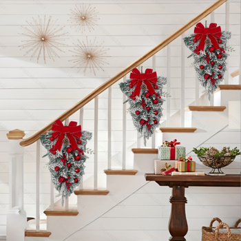 Plastikinė Kalėdų dekoratyvinė kamuolys su kaspinu laiptinėms ir vitrinoms, Kelly products, pakuotė Opp bag