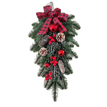 Plastikinė Kalėdų dekoratyvinė kamuolys su kaspinu laiptinėms ir vitrinoms, Kelly products, pakuotė Opp bag