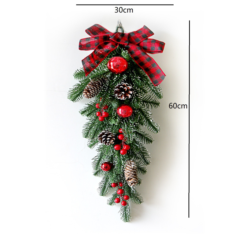 Plastikinė Kalėdų dekoratyvinė kamuolys su kaspinu laiptinėms ir vitrinoms, Kelly products, pakuotė Opp bag