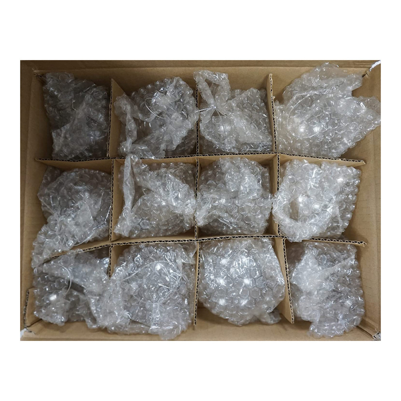 Стъклена сърцевидна висулка - запълваща се, изработена от издухано стъкло, коледна украса за дърво, прозрачно, Meilida