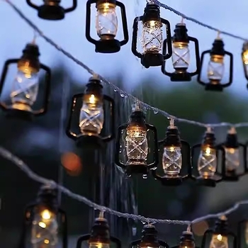 LED φανάρι-αλυσίδα εξωτερικού κάμπινγκ, ρετρό στυλ, μοντέλο 0331, ισχύς 50, τροφοδοσία με μπαταρίες, IP65, έλεγχος με κουμπί