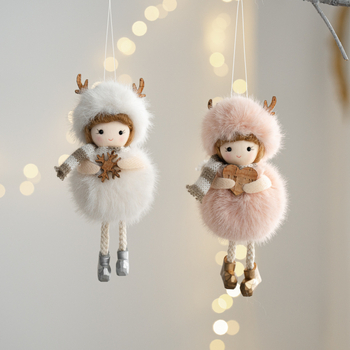 Βελούδινο αγγελικό κοριτσάκι – χριστουγεννιάτικо κρεμαστό διακοσμητικό για δέντρο και σπίτι, στυλ καρτούν (Υλικό: Ύφασμα; Μάρκα: Yeno; Στυλ: Κάρτουν; Κατάλληλο για: Χριστούγεννα)