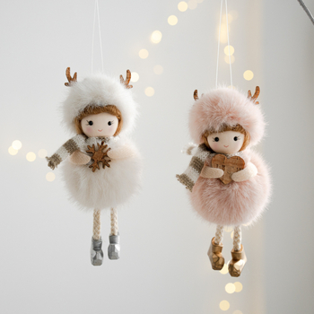 Βελούδινο αγγελικό κοριτσάκι – χριστουγεννιάτικо κρεμαστό διακοσμητικό για δέντρο και σπίτι, στυλ καρτούν (Υλικό: Ύφασμα; Μάρκα: Yeno; Στυλ: Κάρτουν; Κατάλληλο για: Χριστούγεννα)