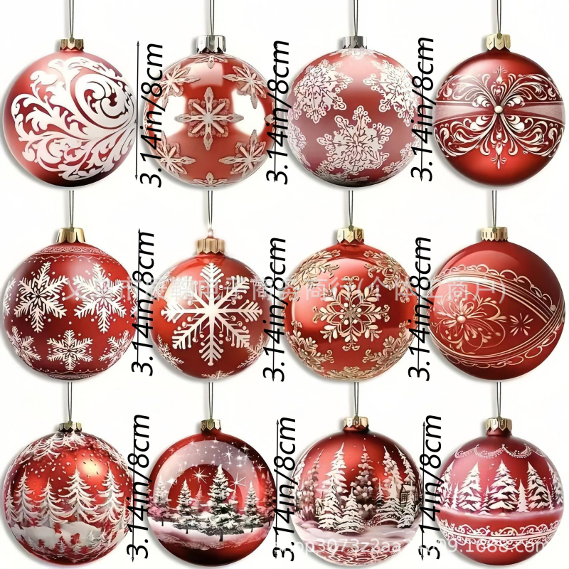 Дървен комплект коледни украси – висулки за украса на коледното дърво, за дом и офис, подарък за рожден ден или нов дом