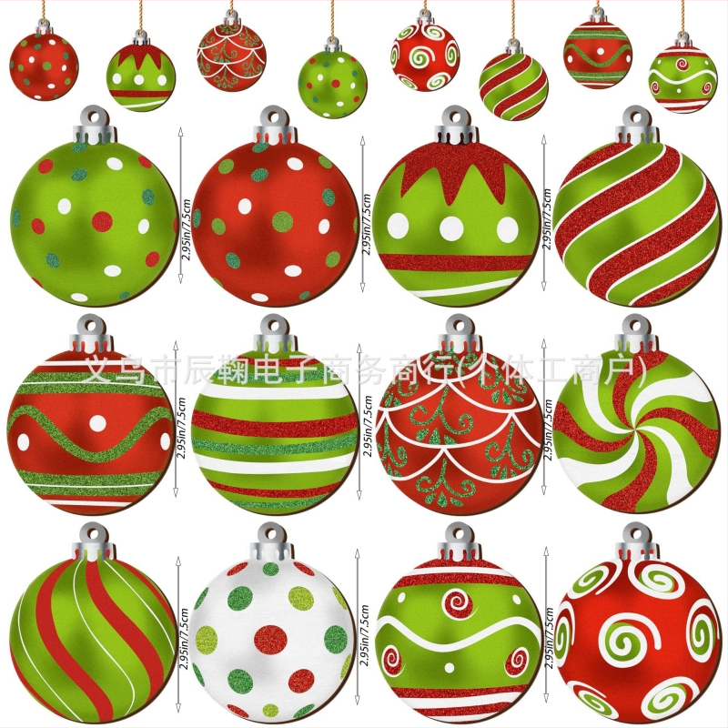 Дървен комплект коледни украси – висулки за украса на коледното дърво, за дом и офис, подарък за рожден ден или нов дом