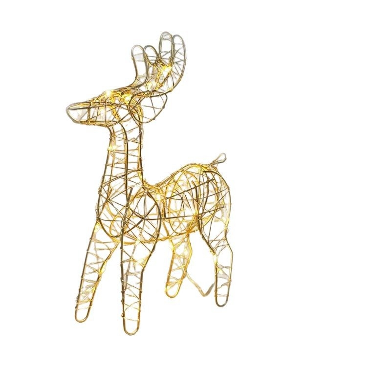 LT Dzelzs Ziemassvētku spīdīgais renis – vitrīnas un mājas dekors, gatavs dāvināšanai