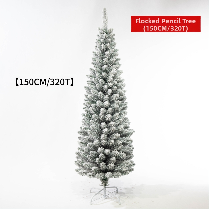 Kalėdų eglutė su flokavimu – Huan Deer prekės ženklas, vidaus naudojimui, be IP licencijos