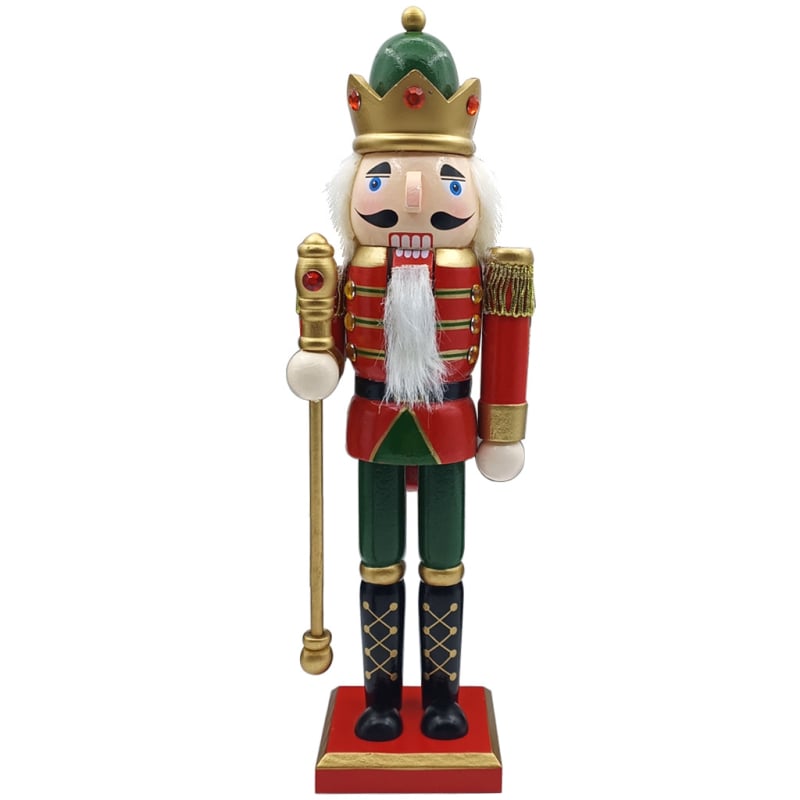 Drveni Nutcracker 30 cm – kraljevski vojnik, božićni ukras