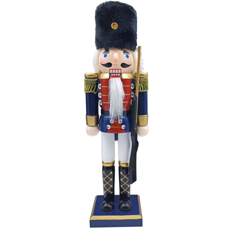 Drveni Nutcracker 30 cm – kraljevski vojnik, božićni ukras