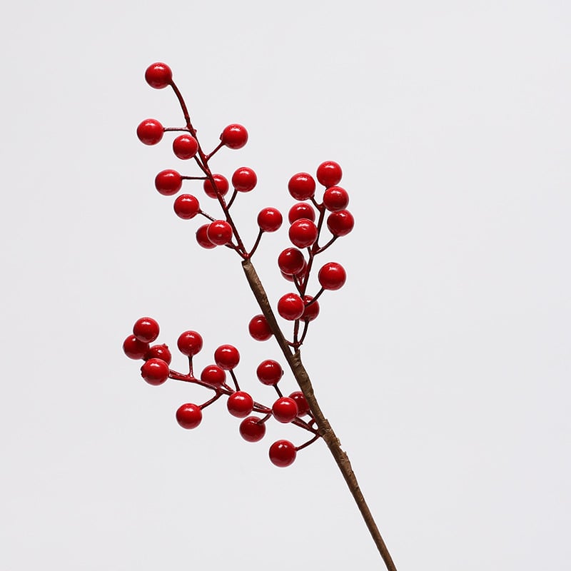 Dirbtinė gėlių dekoracija su eukalipto lapomis ir laimės vaisiais naujųjų metų proga (Prekės ženklas: Jinfeng; Medžiaga: Plastikas; Amatas: dažytas, reljefiškas, injekcinis formavimas; Modelis: 19625154670)