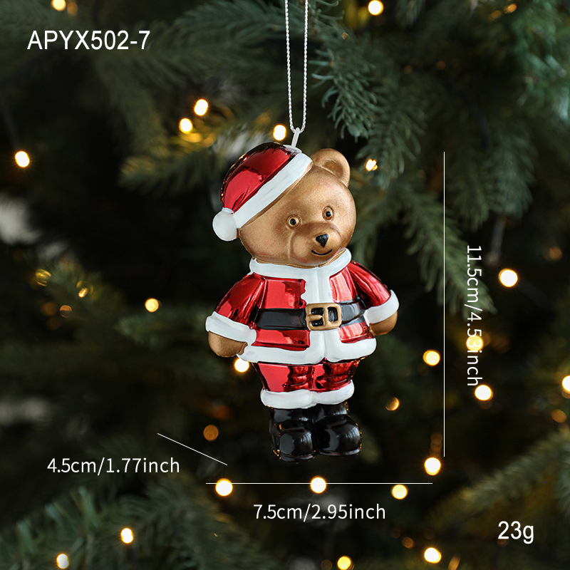 Пластмасова висулка с карикатурен дизайн, матово покритие, коледна украса, код на изделието Apyx456.