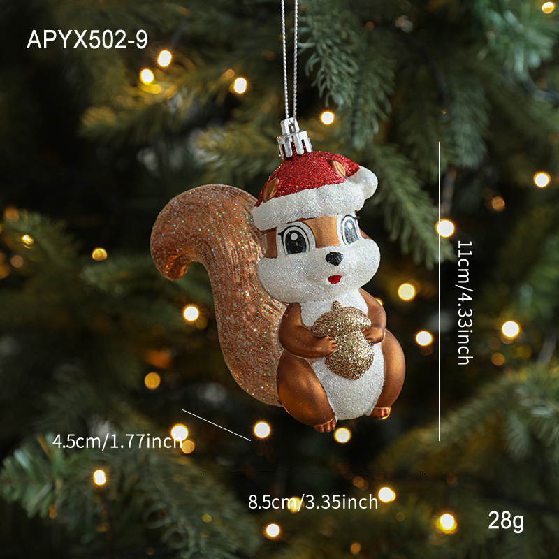 Пластмасова висулка с карикатурен дизайн, матово покритие, коледна украса, код на изделието Apyx456.