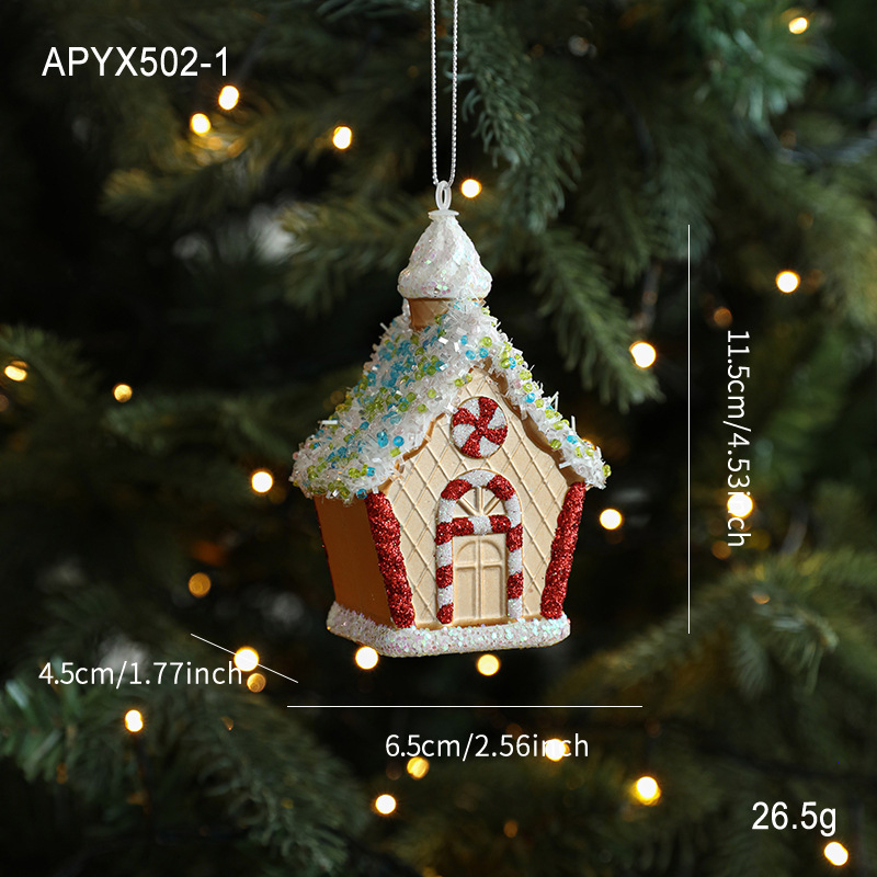 Пластмасова висулка с карикатурен дизайн, матово покритие, коледна украса, код на изделието Apyx456.